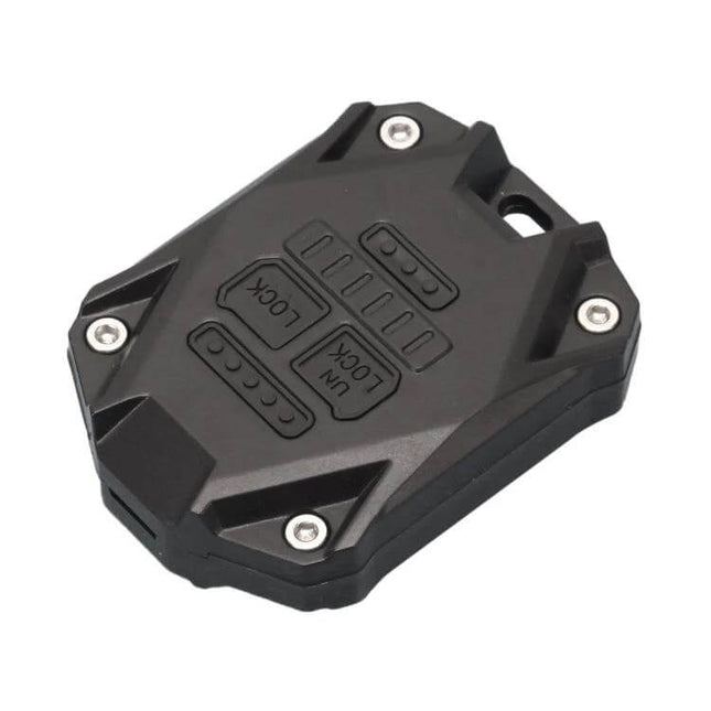 Key Protection Shell for Jeep Wrangler JK 2007-2017 black ABS protective key cover showing button layout and screw accents