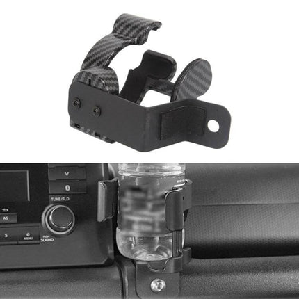 Cup Holder for Suzuki Jimny 2019-2020 to Secure Beverages in Car - black ABS adjustable cup holder installed on dashboard