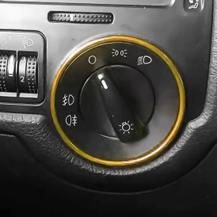 Stylish Decorative Ring for Volkswagen Golf Headlight Switches