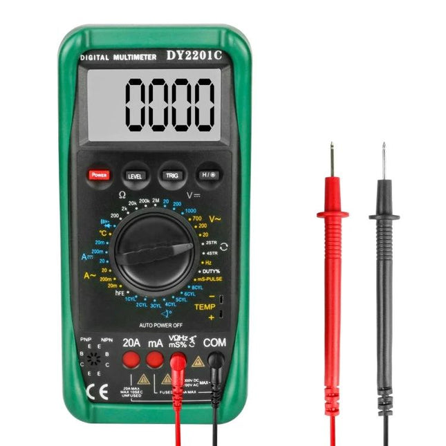 DUOYI Multimeter For Daily Car Repairs And Maintenance - handheld digital multimeter with probes for testing car battery and wiring