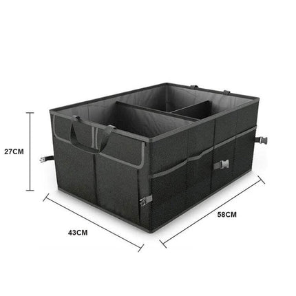 Foldable Car Trunk Storage Box for Everyday Organization, black 58x43x27cm collapsible trunk organizer with compartments