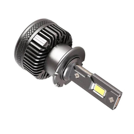 Car Headlight LED Conversion Adapter For HID Ballasts - high-brightness LED bulb with cooling fins and plug-and-play HID ballast adapter
