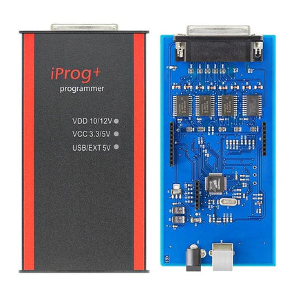 Iprog+ Essential for Everyday Vehicle Maintenance Tasks - compact Iprog+ programmer showing case and circuit board for odometer and key programming via OBDII