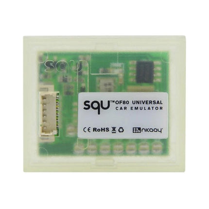 SQU Tool for Routine Car Maintenance and Diagnostics - compact universal car emulator showing circuit board and connector for home vehicle diagnostics