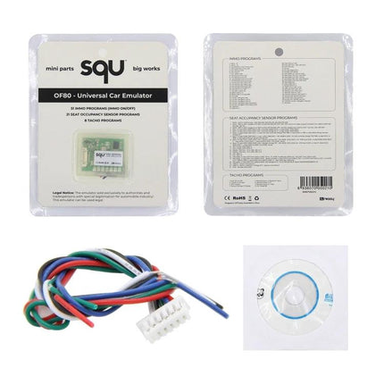 SQU Tool for Routine Car Maintenance and Diagnostics - compact diagnostic emulator kit with wiring harness, connector and software CD