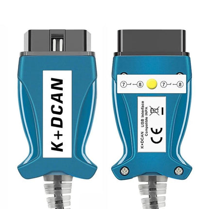 INPA Diagnostic Tool for Routine BMW Vehicle Maintenance - blue K+DCAN OBD2 diagnostic interface for home maintenance