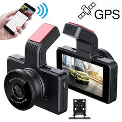 D903 Elite Dual Lens 3-Inch Car Dash Camera with GPS, WiFi, and Enhanced Safety Features