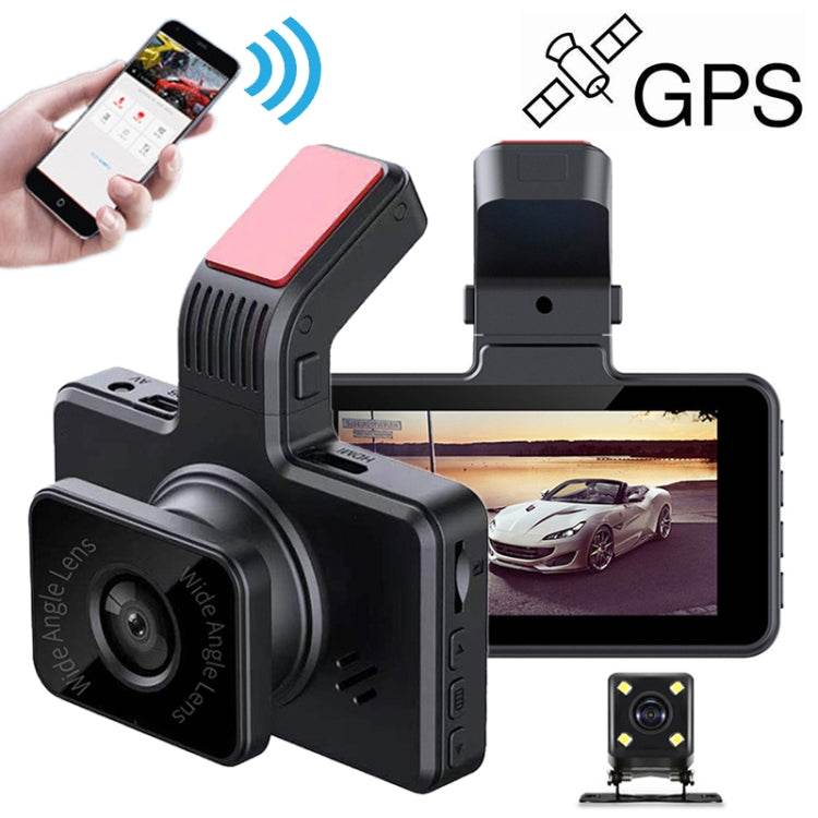 D905 3 inch Car Ultra HD Driving Recorder, Double Recording + GPS + WIFI + Gravity Parking Monitoring + Lane Deviation Warning, D905 Double Recording + GPS + WIFI