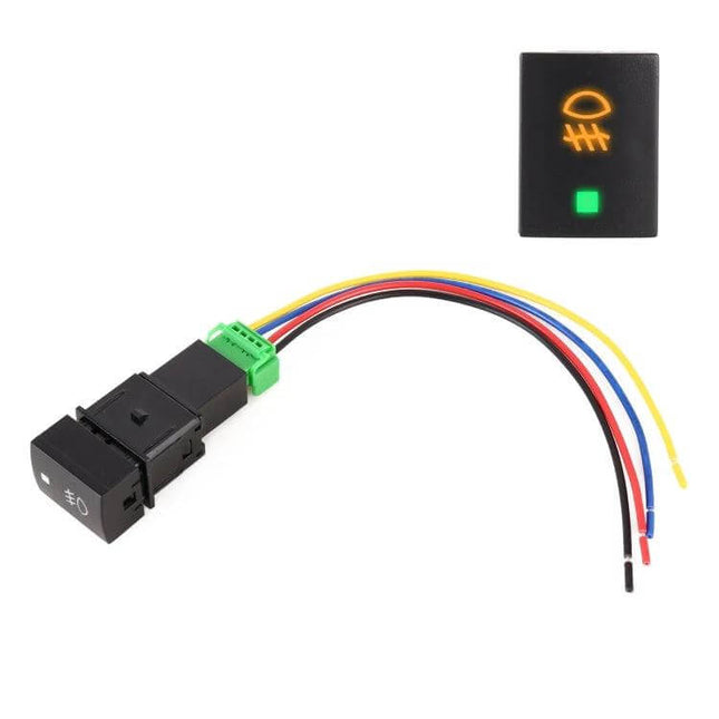 Car Fog Light On Off Button Switch For Nissan Sylphy - ABS replacement switch with LED indicator and wiring harness