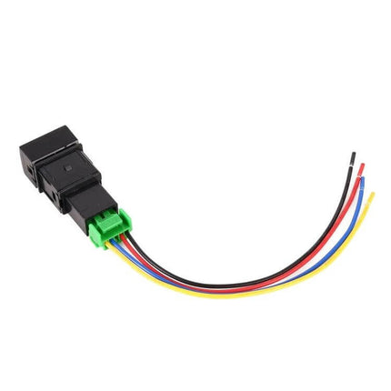 Car Fog Light On Off Button Switch For Nissan Sylphy replacement ABS plastic switch with wiring harness and green connector
