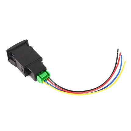Car Fog Light On Off Button Switch With Cable For Suzuki - ABS plastic replacement switch with colored wiring harness for Suzuki dashboard