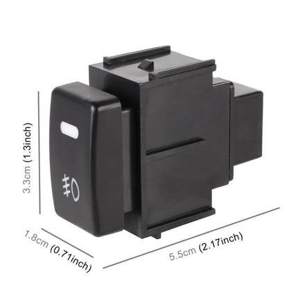 Car Fog Light On Off Button Switch With Cable Easy To Install – black ABS dash mount switch for Nissan and similar models, quick-fit replacement