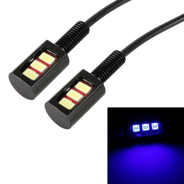 License Plate Light For Car And Motorcycle 27cm Cable compact aluminum LED plate lamp plug-and-play DC12V 0.4W with flexible 27 cm wiring