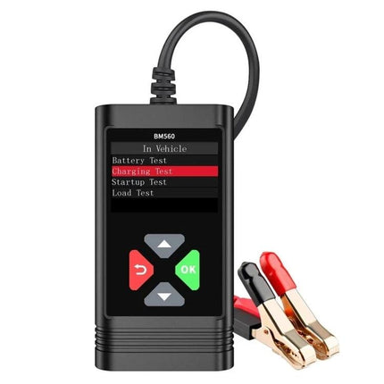 KINGBOLEN Battery Tester for Routine Vehicle Checks - compact handheld tester with clamps and real-time waveform charging/voltage display