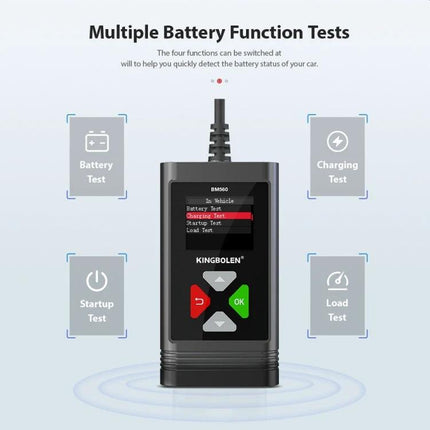 KINGBOLEN Battery Tester for Routine Vehicle Checks - handheld battery and charging test device with real-time waveform monitoring