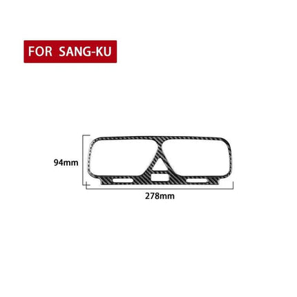 Carbon Fiber Decorative Sticker for Volkswagen Scirocco Air Outlet - carbon fiber air vent trim 278x94mm diagram