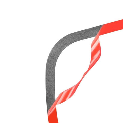 Carbon Fiber Decorative Sticker for Volkswagen Scirocco Air Outlet - close-up of adhesive-backed carbon fiber trim peeling red tape