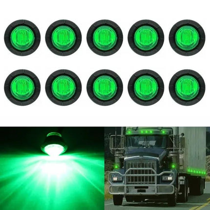 Three-LED Car Side Marker Lights Three-Quarter Inch 10 Pack