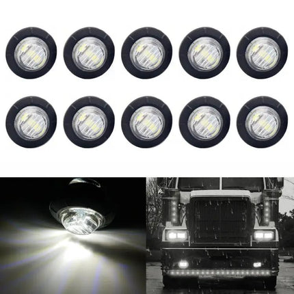Three-LED Car Side Marker Lights Three-Quarter Inch 10 Pack