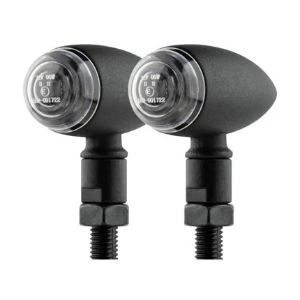 Vintage Style Metal Turn Signal Lights for Motorcycles, Set of 2