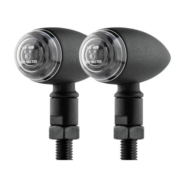 Vintage Style Metal Turn Signal Lights for Motorcycles, Set of 2