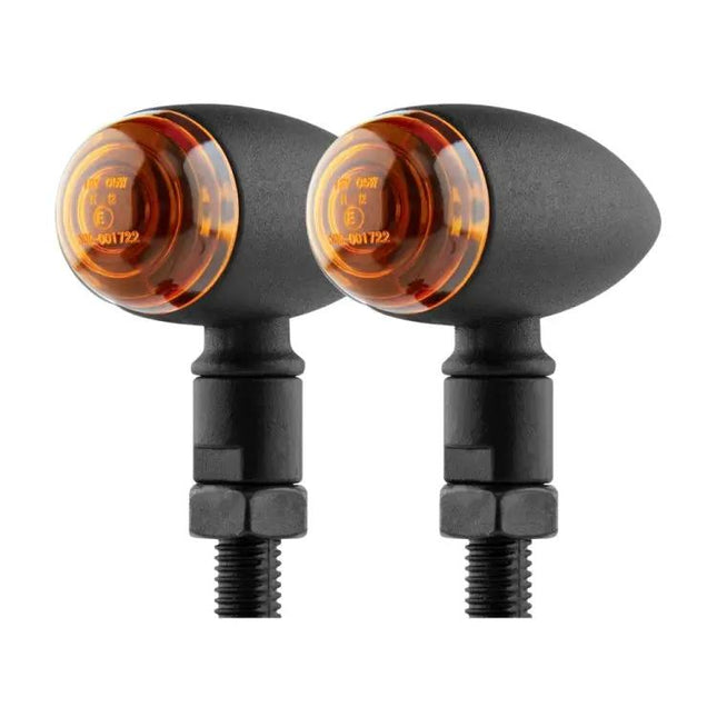 Vintage Style Metal Turn Signal Lights for Motorcycles, Set of 2