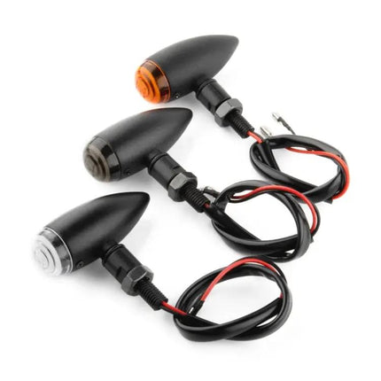 Vintage Style Metal Turn Signal Lights for Motorcycles, Set of 2