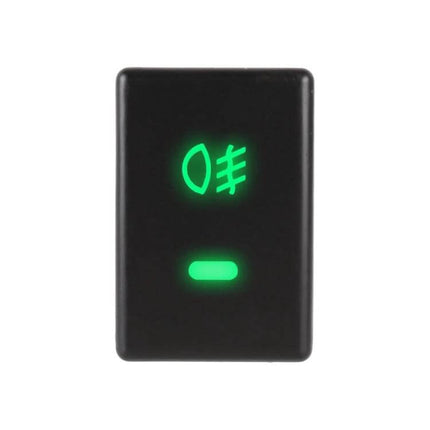 TS-16 Car Fog Light On-Off Switch With Cable For Isuzu mu-X front panel black ABS switch with green indicator light