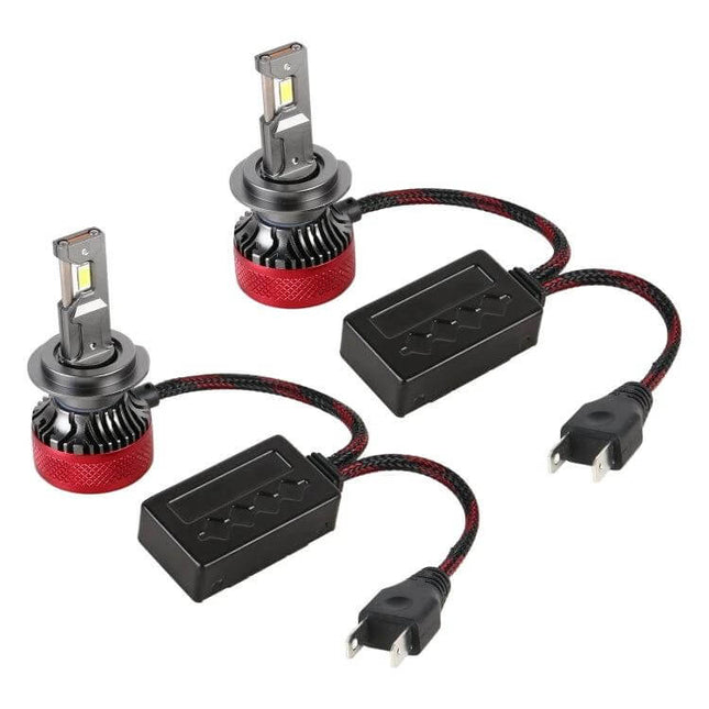 H7 LED Car Headlights For Clear Night Driving And Daily Use - compact 12V 65W 6500LM 6000K dual bulb kit with drivers