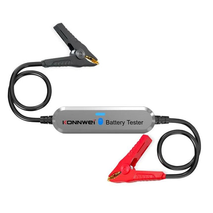 Konnwei Battery Tester for Daily Vehicle Maintenance Checks - compact conductance battery tester with red and black clamps
