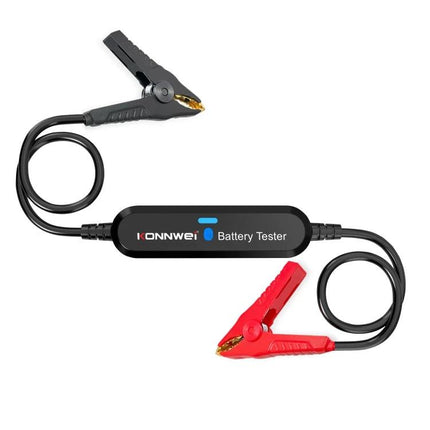 Konnwei Battery Tester for Daily Vehicle Maintenance Checks - compact conductance battery tester with red and black clamps
