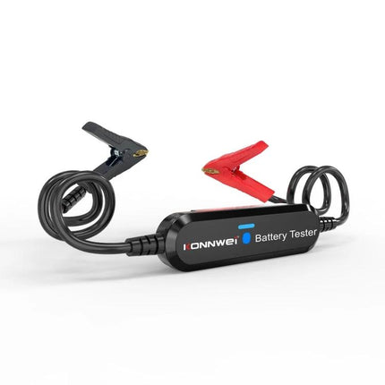 Konnwei Battery Tester for Daily Vehicle Maintenance Checks - compact conductance tester with red and black clamps for car battery health