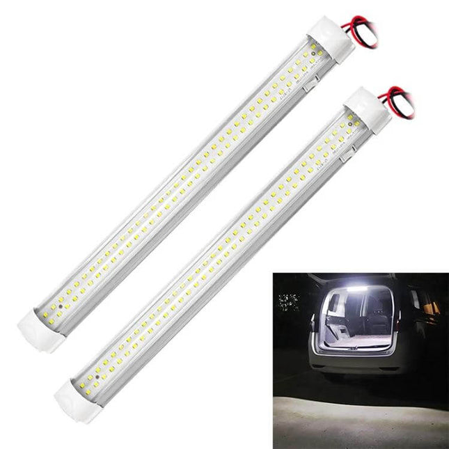 Two-Pack RV Dome Light for Cabin Interior Use Daily - dual LED ceiling lights with 72x2835 beads, bright low-heat illumination for RVs and campers