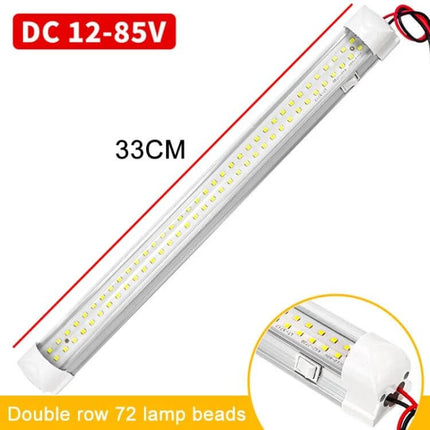 Two-Pack RV Dome Light for Cabin Interior Use Daily - 33cm double-row 72 LED beads ceiling lamp for RVs, campers, bunks, DC12-85V
