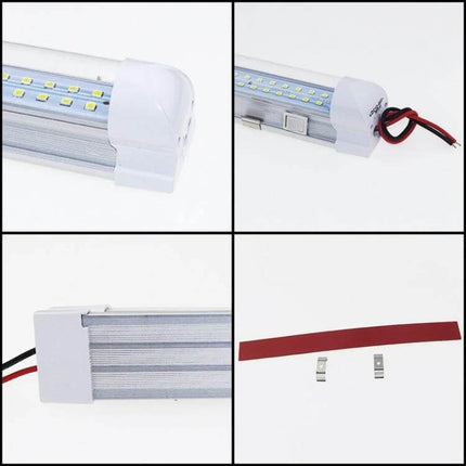 Two-Pack RV Dome Light for Cabin Interior Use Daily - LED ceiling strip lights kit with 72x2835 beads, wires and mounting clips