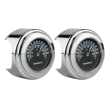 Motorcycle Handlebar Thermometer for 22-25mm Bars, Black