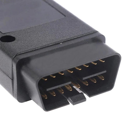 OBD2 Cable for Everyday Car Diagnostics on Volkswagen Vehicles — close-up of OBD2 connector pins