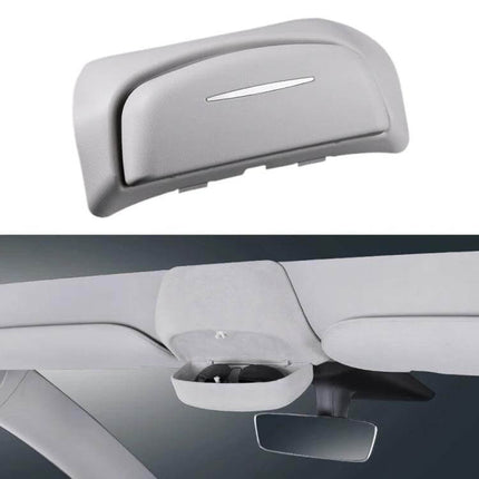 Practical Car Storage Box for Sunglasses and Cards in Tesla Model 3 - overhead sunglass holder organizer for tidy cabin access