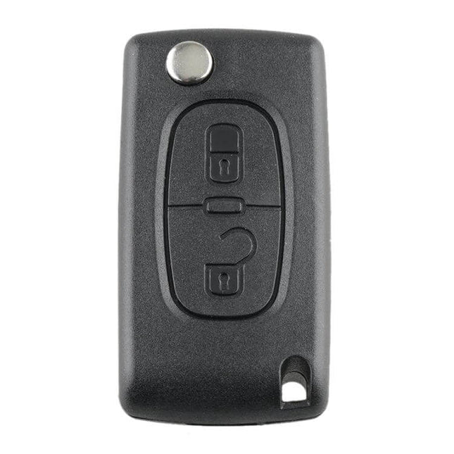 Peugeot 2-Button Remote Key for Everyday Vehicle Access and Control - replacement 433MHz remote with chip, housing, blade, board and battery
