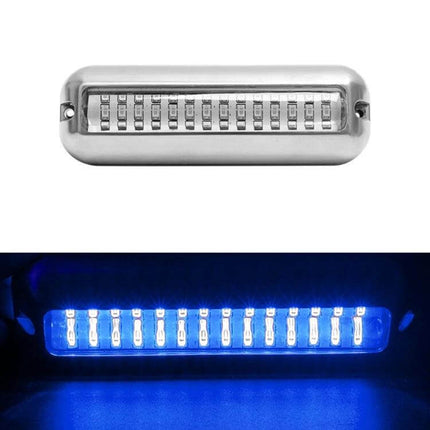 Stainless Steel Boat Underwater Light for Ambience and Night Fishing - 316 stainless 42-LED surface-mount with 90° flood pattern, blue night illumination