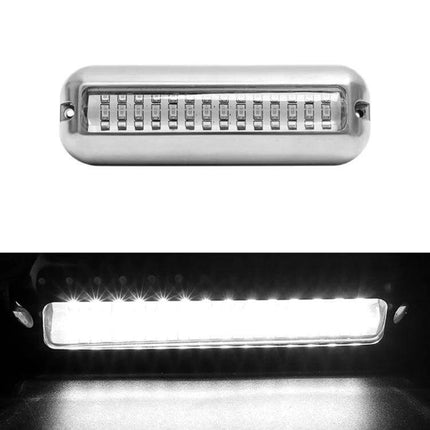 Stainless Steel Boat Underwater Light for Ambience and Night Fishing - 316 stainless 42 LED surface-mount underwater light with 90° flood pattern