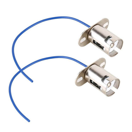 Car Bulb Holder Base Female Socket With Cable 1 Pair - metal female socket with blue wire replacement for headlights and taillights
