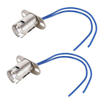 1 Pair Car 1157 Bulb Holder Socket With Cable Easy To Install - metal socket pair with blue wires for tail brake turn signal replacement