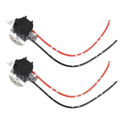 Halogen Lamp Socket Car Bulb Holder With Cable For Replacement - pair of black red repair sockets with soft flexible wires, plug-and-play headlight connector