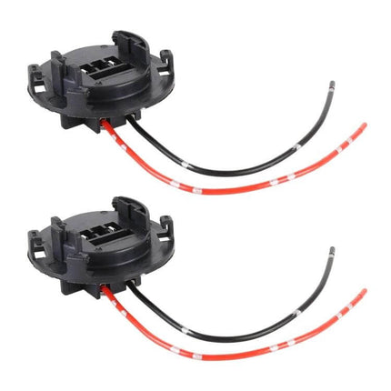 Halogen Lamp Socket With Cable For Hyundai Tucson Car Bulb Holder - replacement plug-and-play headlight socket with red and black wires
