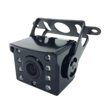 Night Vision Backup Camera for Safe Truck Reversing Use compact metal night-vision camera with IR LEDs for clear mirror image view while reversing
