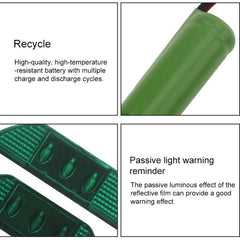 Luz de carretera cuadrada solar, luz de guía para automóvil, luz de desaceleración de carretera, versión brillante intermitente