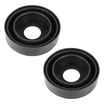 Universal Headlight Soft Silicone Dust Cover For Headlights - pair of black flexible silicone headlight bulb dust seals, trim-to-fit, tool-free installation