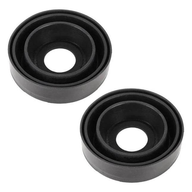 Universal Headlight Soft Silicone Dust Cover For Headlights - pair of black flexible silicone headlight bulb dust seals, trim-to-fit, tool-free installation