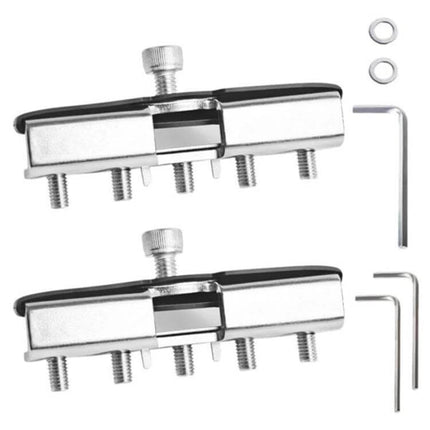 Universal LED Strip Light Bracket Pair For Hood Installations - chrome mounting brackets with screws and Allen keys for hood edge LED strip installation